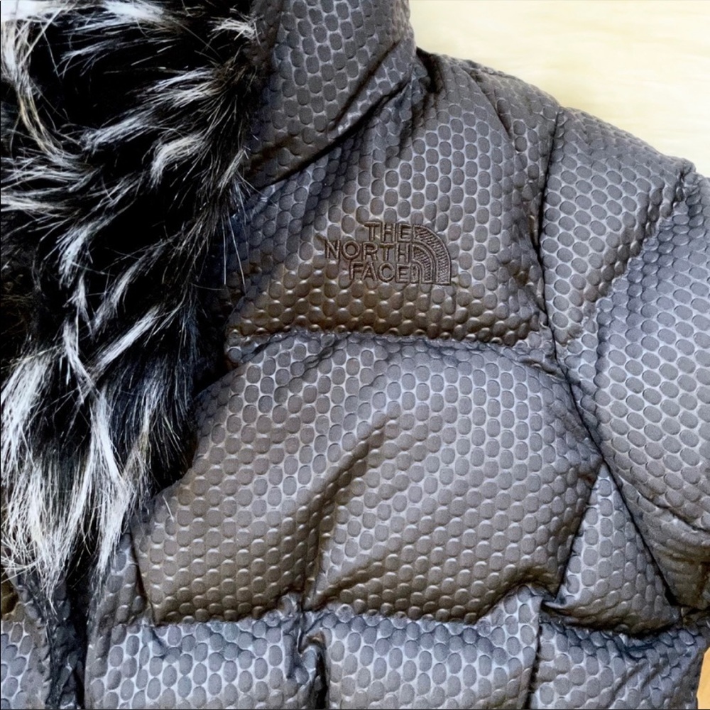 The North Face Fur Hooded Down Parkina In Black - Picture 6 of 10